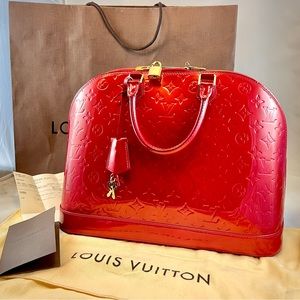 Louis Vuitton Pomme D'Amour Vernis Alma Bag GM